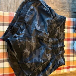Athleta Black Camouflage Athletic Shorts